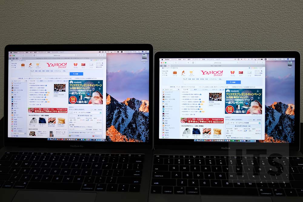 13インチMacBook Proと12インチMacBook 解像度の違い