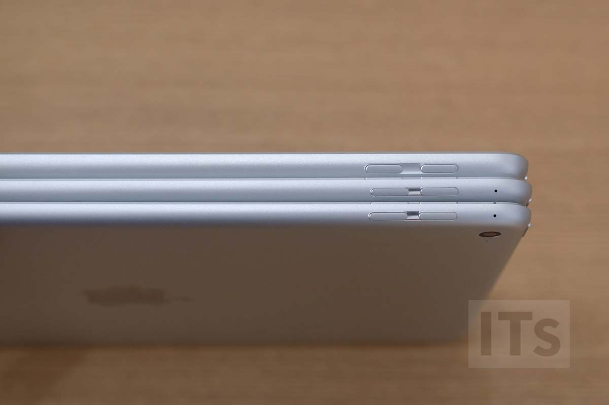 iPad 第5世代、iPad Pro、iPad AIr 2 音量ボタンの配置