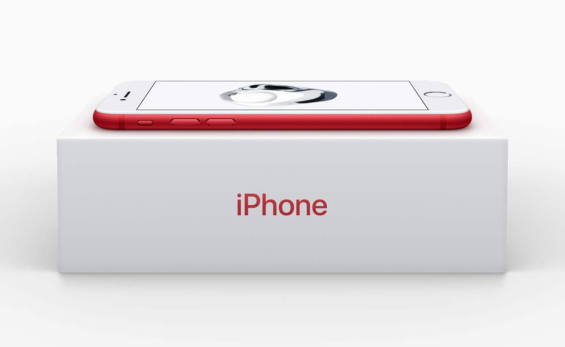 iPhone7(PRODUCT)REDのパッケージ