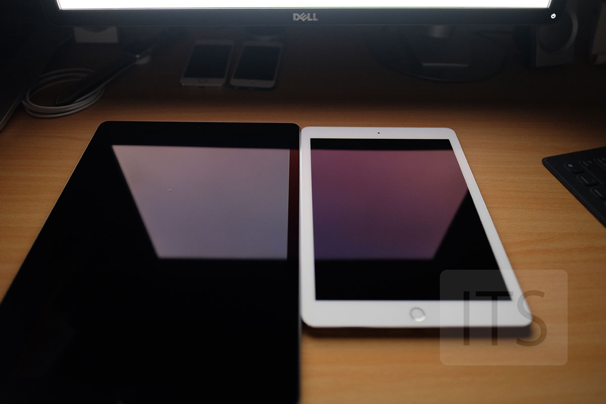 iPad Proの光の反射 比較
