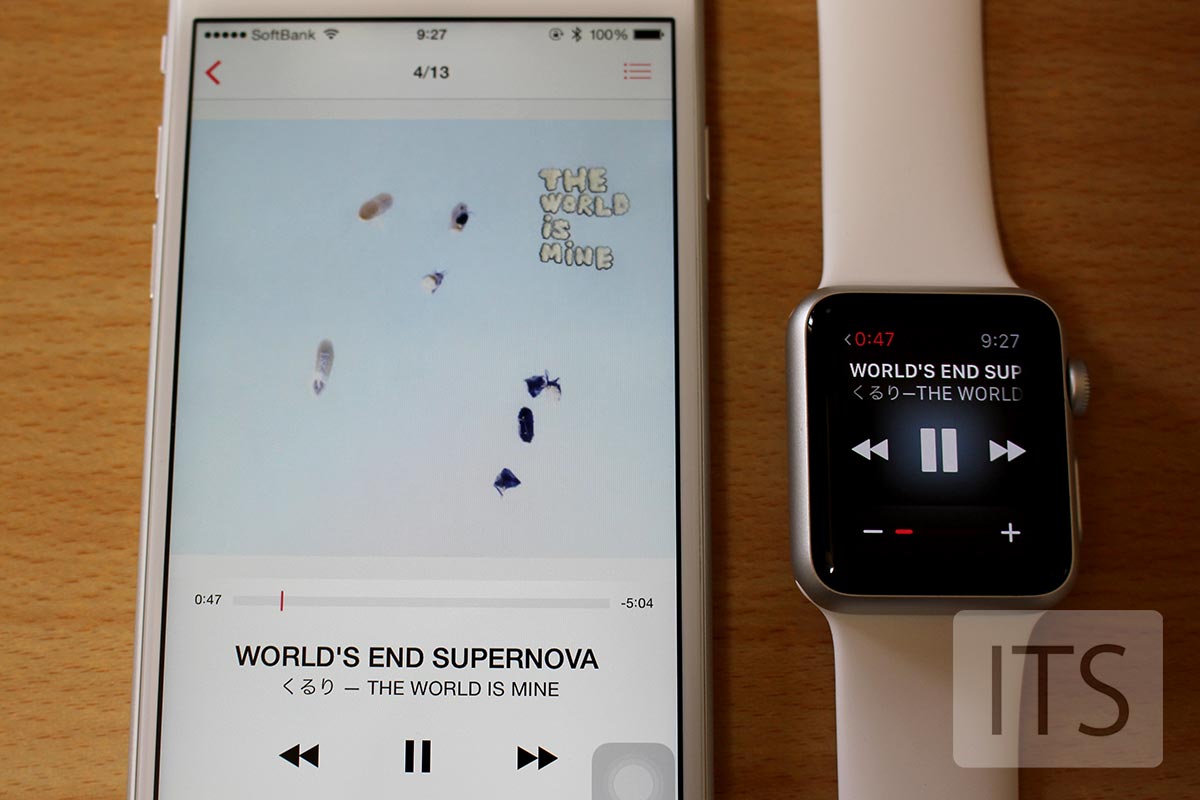 Apple Watchで音楽を選曲しiPhoneで聞く