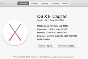 OS X El Capitan パブリックベータ5