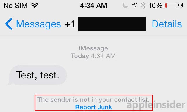 iOS8.3 beta メッセージ　スパム