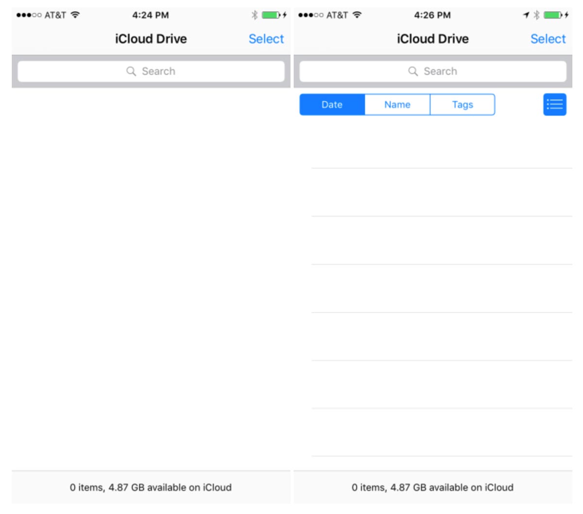 iOS9 iCloud drive フォルダ管理